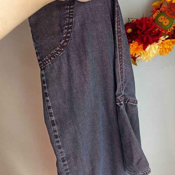 Gudrun Sjoden Womens Button Up Kimono Cape Round Neck Dress MEDIUM in Black - Picture 12 of 12